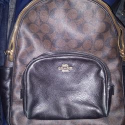 Coach Leather Backpack Purse