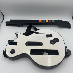 Wii Guitar Hero Gibson Les Paul White Wireless Guitar w/ Back Cover