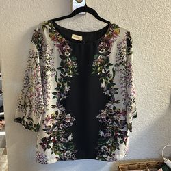 Gorgeous Floral 3/4” Sleeve Blouse