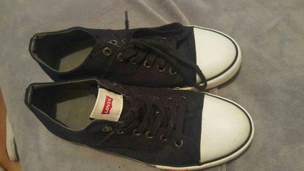 Black and white Levi's shoes