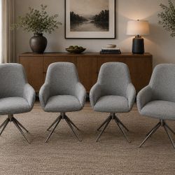 4 Swivel Mid Century Modern Chairs