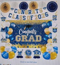 $7 Graduation backdrop and decor
