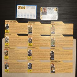 Lot Of 13 GI Joe File Cards