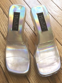 Clear Open-toe Mules