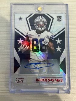 CeeDee Lamb Rookies & Stars RC Auto Trading Card