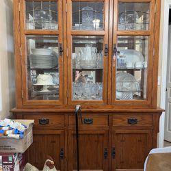China Cabinet W/ China Dishes 