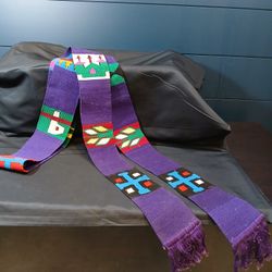 Long Purple Colorful Hand Woven Hand Made Religious Clergy Pastor Preacher Stole