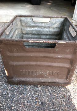 Metal Vintage Milk Crate/ trades too