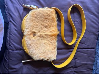 Burberry Chess Goat Hair & Leather Satchel