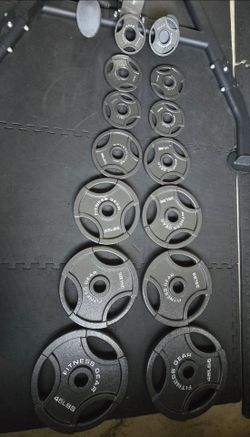 255lbs Of Olympic Plates Cast iron Weights