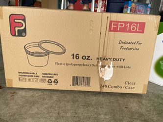 16 oz Heavy Duty Deli Containers with Lids 240-Pack