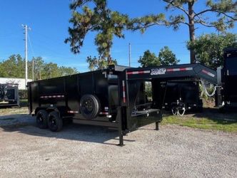 AMP 7 x 16 Gooseneck High Side Dump Trailer 16k
