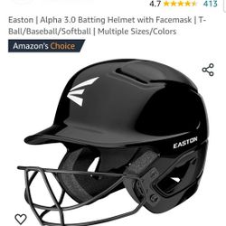 Easton Alpha 3.0 Size Med / Large Batting Baseball Helmet with Facemask Msrp $49.95