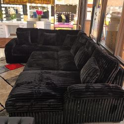 Brand New Super Plush Comfy Corduroy Pullout Sectional 