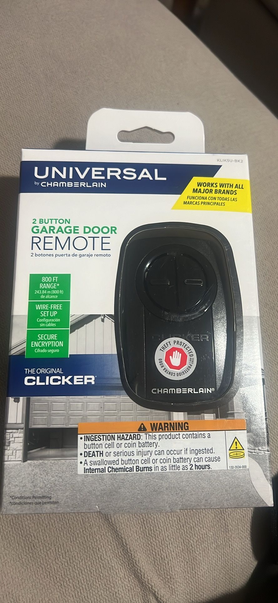 New Garage Door Control Remote + Delivery + Program