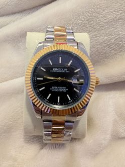 Gold black elegant automatic Two-Tone Watch