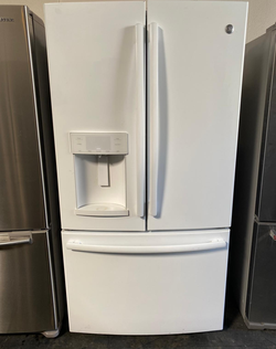 GE  3 Door White Refrigerator Fridge
