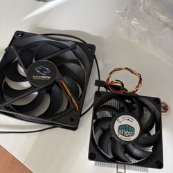 PC CPU Fan w/Heat Sink and Exhaust Fan