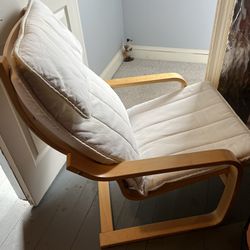 Armchair Wood & Fabric 