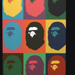 Bape Metal Poster In Four Pieces. 