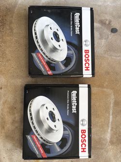 Premium Bosch Quietcast brake rotor kit with pads