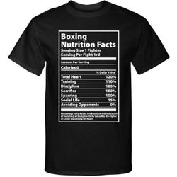 Boxing Nutrition Facts 1 Fighter 1 Round Champion Style Graphic Tee T-Shirt