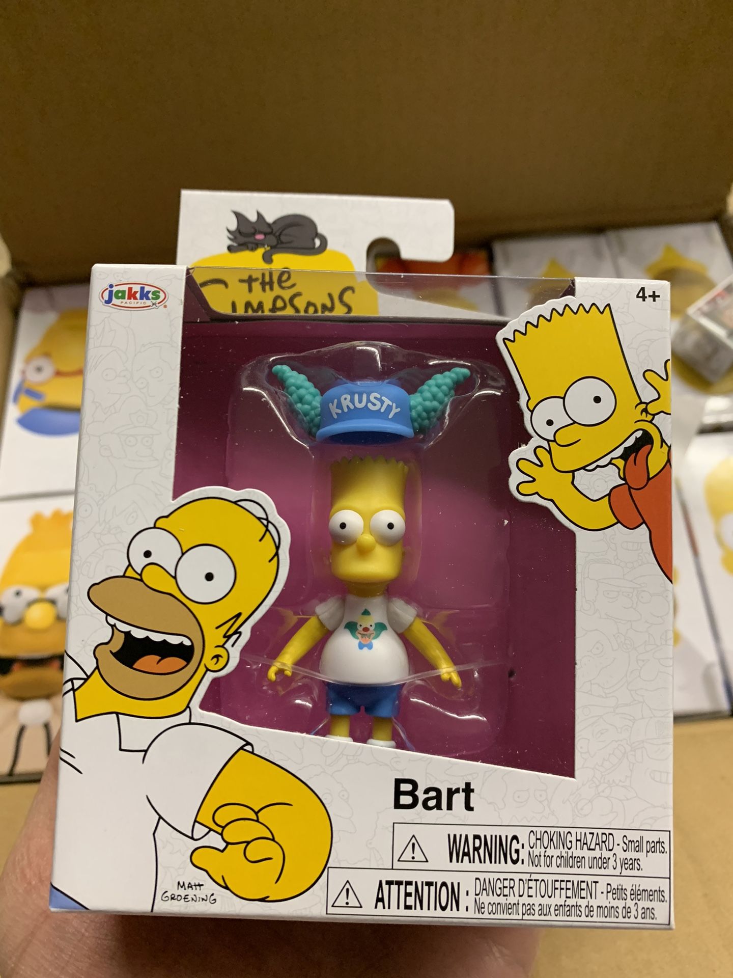 Krusty Fan Bart Simpson Jakks Pacific 2.5in
