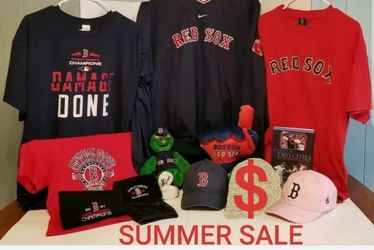 Nike MLB Red Sox Jacket New With Tags XL Lot T-Shirt Hat Kids Toy Book Game Day