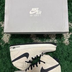 2012 Nike Air Force 1 '07 Mid White/Dark Obsidian Men's Size 9 