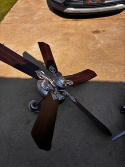 Ceiling Fan with Dark Wood Blades