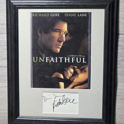Richard Gere Diane Lane Signed In Person 17x14 Framed Matted Autograph Photo