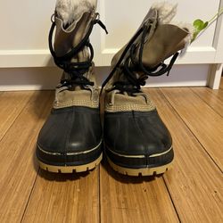 Sorel Scout II Kaufman Wool Lined Brown Leather Boot Mens Size 6  