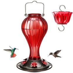 Kingsyard Glass Hummingbird Feeder