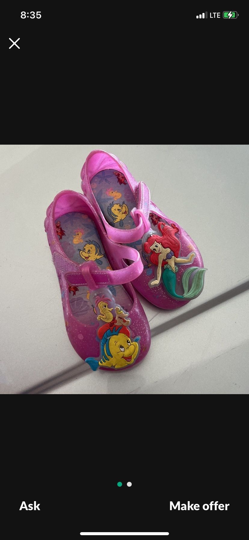 Girl Shoes Little Mermaid 🧜‍♀️ Disney 