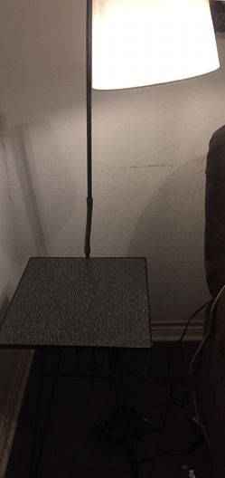 Lamp with desk