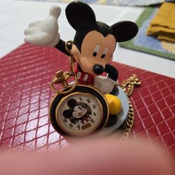 Very Nice Genuine  Disney Mickey Mouse Pocket Watch