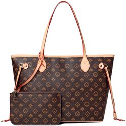 Handbags for Women Tote Large Purses Top Handle Satchel Bags Leather Shoulder Purse 2 Sets with Small Wallet