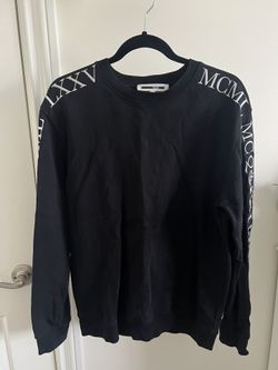 McQ by Alexander McQueen Black & White Embroidered Numeral Pullover