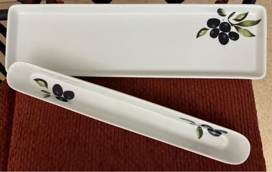 Olive design servingware for entertaining