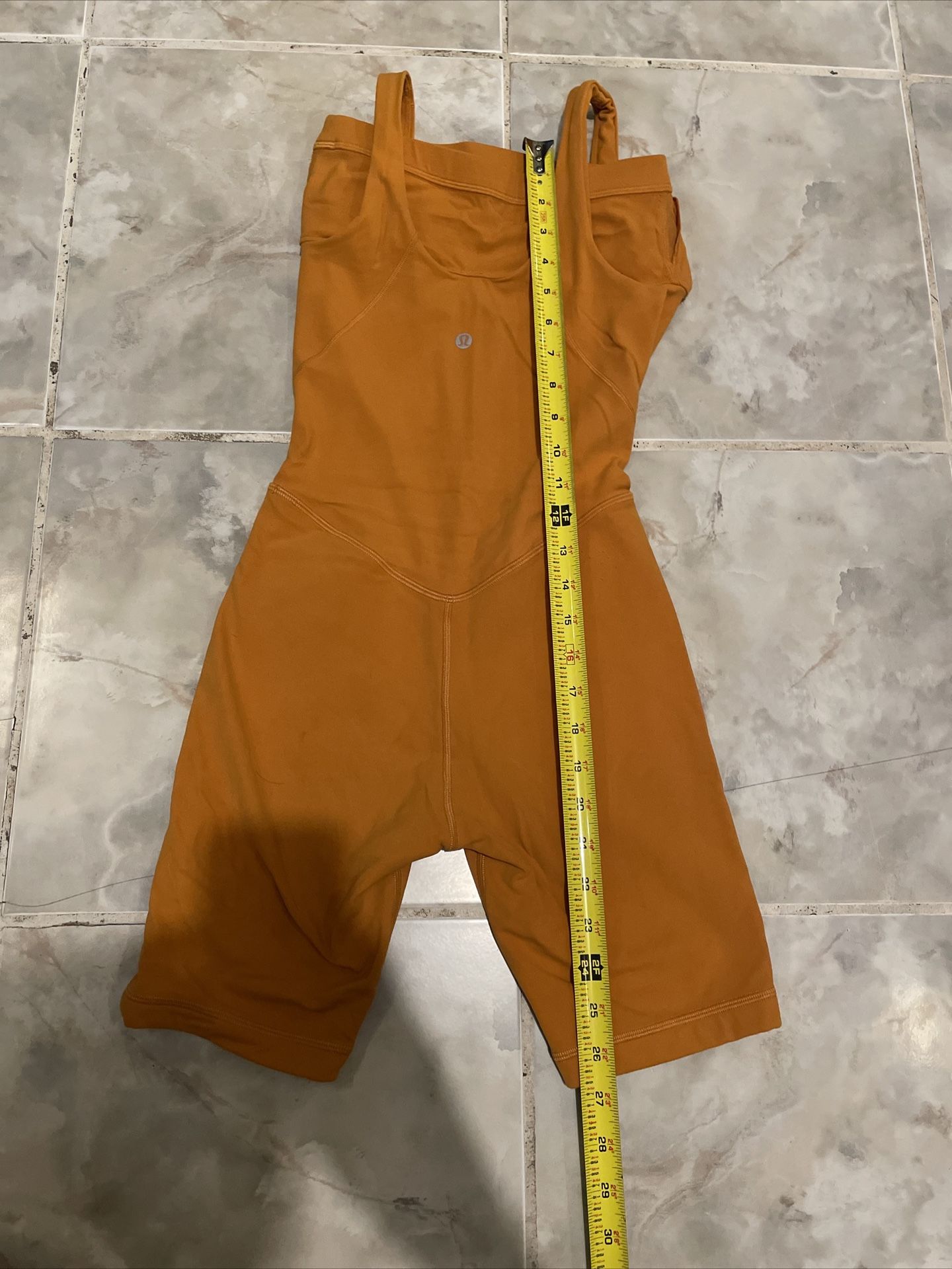 Lululemon Athletica Align Short Bodysuit Romper Scream Orange SZ