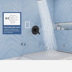 Single-Handle Shower Trim Kit with Wall Mount 8 inch Chrome, And Nickel, black C29