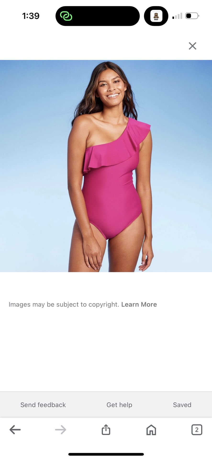 Pink Ruffle One Piece Swimsuit New