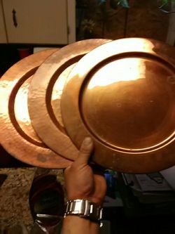 Three copper plates