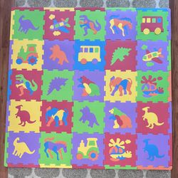 25 Tiles Foam Play Puzzle Mat 🦕🐘🦖 5ft