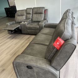 New recliner sofa, and loveseat