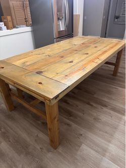 Dining table and bench