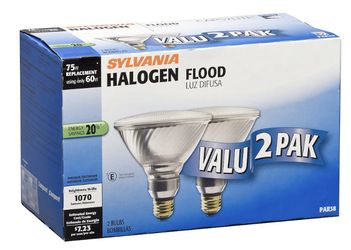 Sylvania 60W PAR38 Halogen Flood Light Bulbs, Soft White, 2-pk