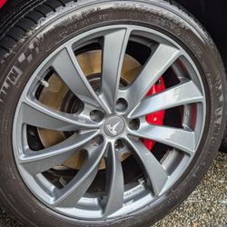 19" Winter Wheels (4) for Tesla Model S w/TPMS and all-season tires