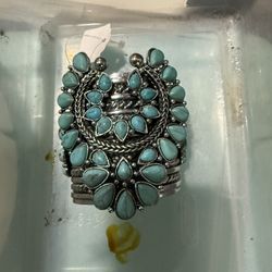Beautiful Indian Turquoise Bracelet Cuff  Jewlrey Have 2 Bracelets Available Make Offer
