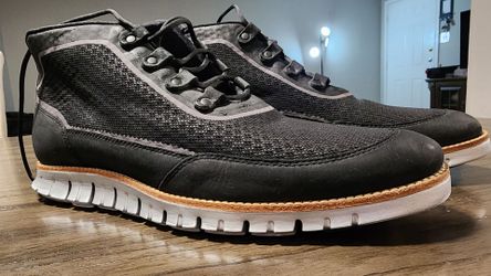 Cole Haan ZeroGrand Chukka Boot – Men's 10.5 | Black Mesh/Suede | White Sole | Good Condition
